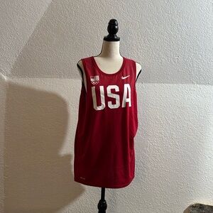 Nike dri-fit red USA Olympic tank top